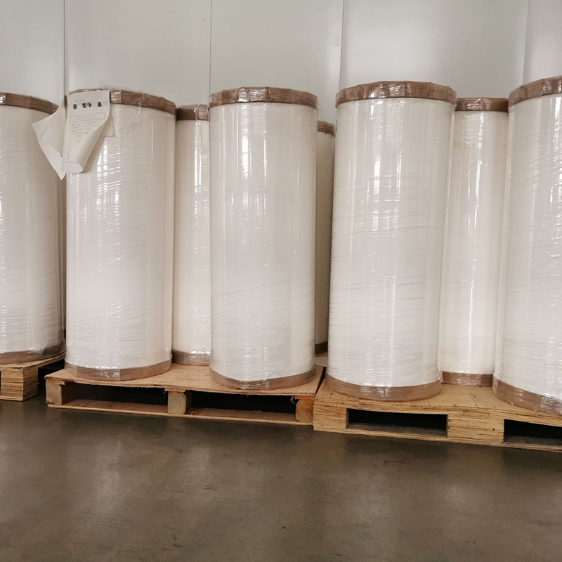 กาว PET สีขาวสว่าง 25um /กาวอะคริลิกตัวทำละลาย /ซับสีขาว 80 กรัม