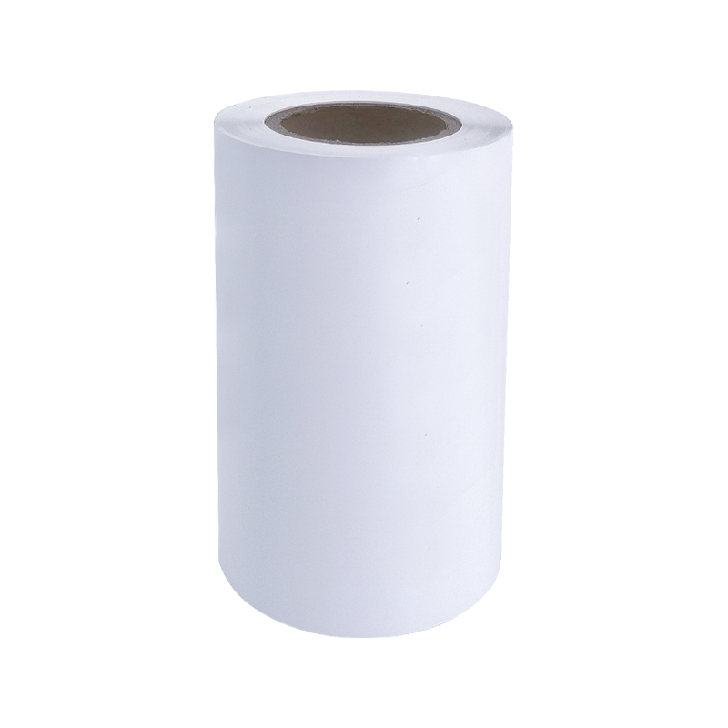 สติกเกอร์กระดาษกาวยางฟิล์ม PET สีขาวสว่าง 25um 