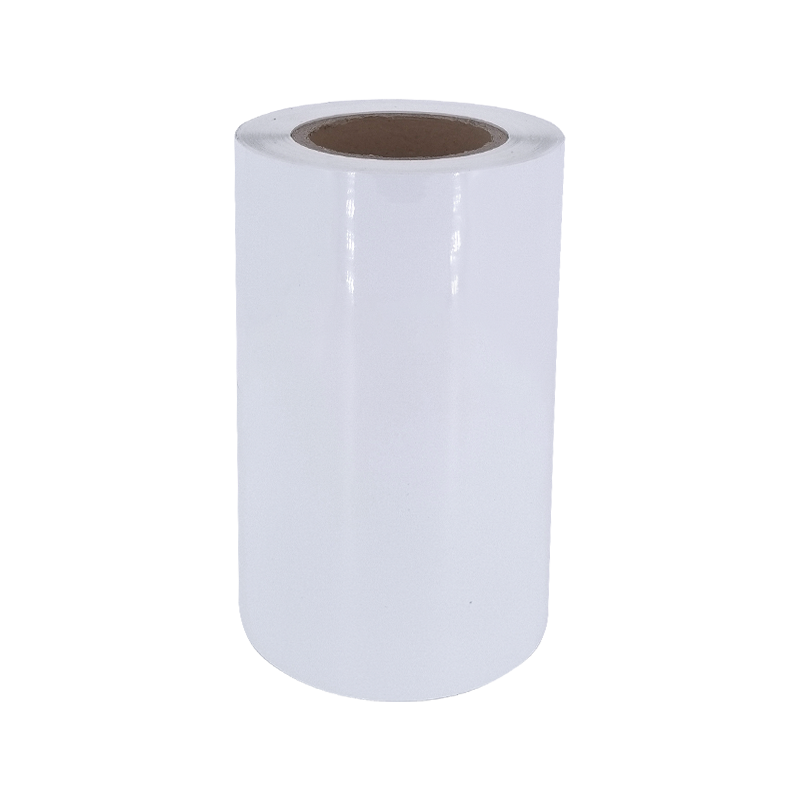 สติกเกอร์กระดาษกาวยางฟิล์ม PET สีขาวสว่าง 25um 