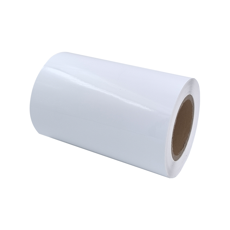 สติกเกอร์กระดาษกาวยางฟิล์ม PET สีขาวสว่าง 25um 