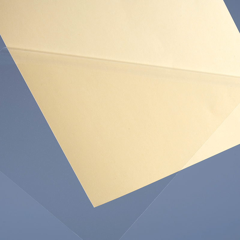 ฟิล์ม PET โปร่งใส 25mic พร้อมฉลากโพลีเอสเตอร์ใสกาวแบบถอดได้