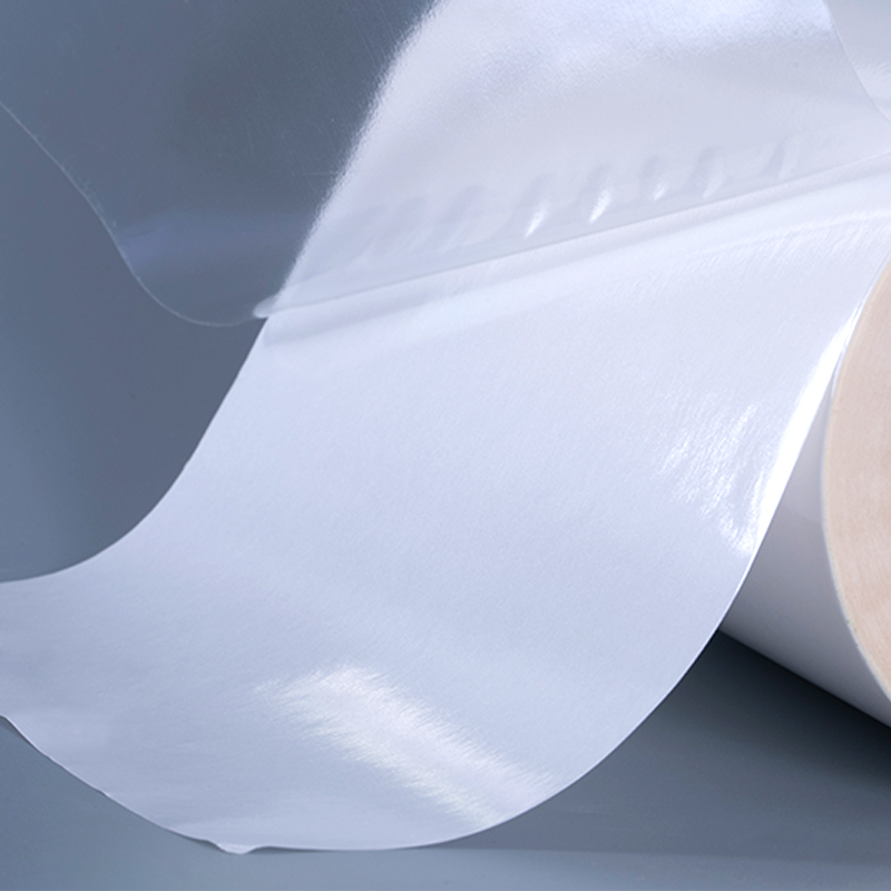 ฟิล์ม PET โปร่งใส 25mic พร้อมฉลากโพลีเอสเตอร์ใสกาวแบบถอดได้