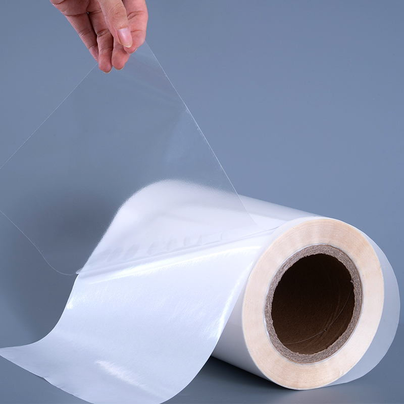 ฟิล์ม PET โปร่งใส 25mic พร้อมฉลากโพลีเอสเตอร์ใสกาวแบบถอดได้