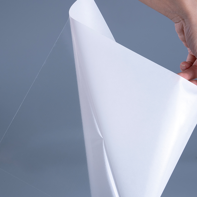 50mic ใสกาวตนเองฟิล์มโพลีเอสเตอร์ไวนิลสติกเกอร์พิมพ์ฉลากม้วนจัมโบ้