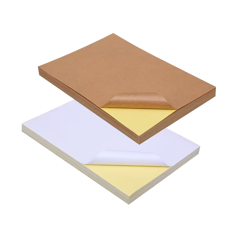 กระดาษคราฟท์แบบมีกาวในตัว 85 แกรมพร้อมกาวอะคริลิคและไลเนอร์สีเหลือง