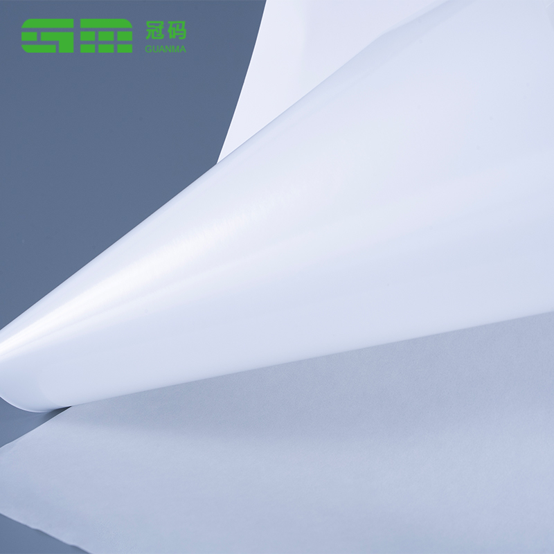 ม้วนฉลากกระดาษสังเคราะห์ PP แช่แข็ง 75mic พร้อมกาวแช่แข็ง